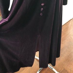 Vintage J. Steven’s Maxi Velvety Dress with Front Slit